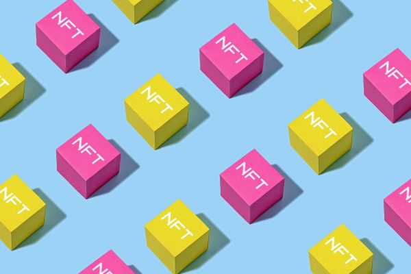 Colored blocks on a blue background.